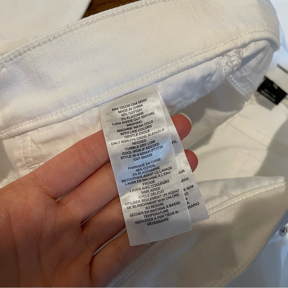 Current/Elliott Cropped White Jeans - Picture 13 of 13